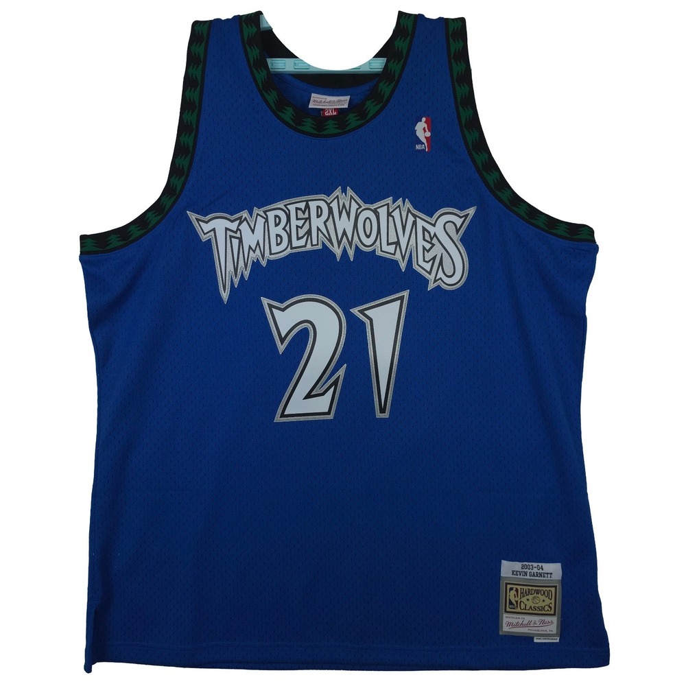 Kevin Garnett Timberwolves Mitchell & Ness NBA 2XL XXL Jersey 2003-04 Blue‎ NWT
